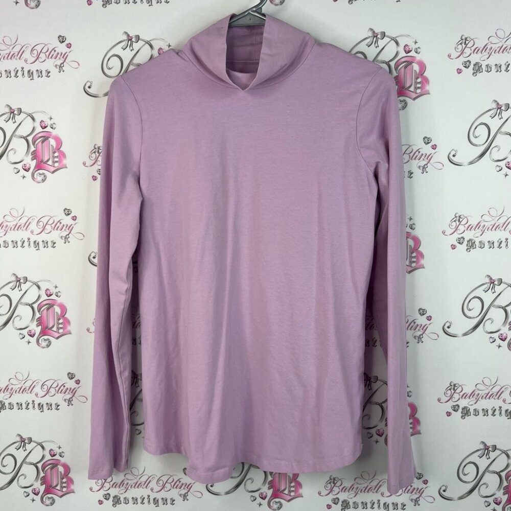 Northern Reflections modern mock neck Lavender Long Sleeve Top turtleneck
